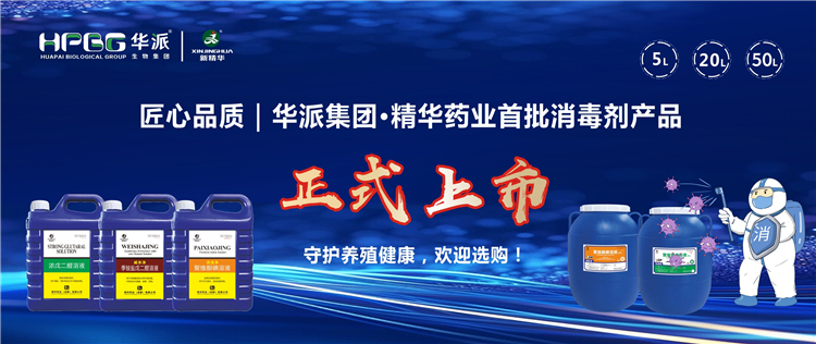 匠心品质｜华派集团&middot;龙8头号玩家药业首批消毒剂产品正式上市，，，守护养殖康健，，，接待选购！