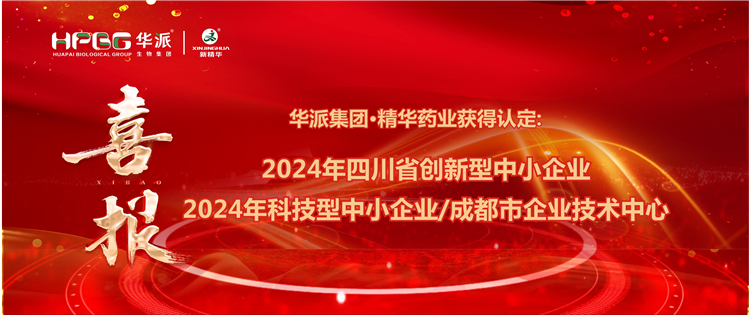 喜报｜华派集团&middot;龙8头号玩家药业获得：四川省立异型中小企业/2024年科技型中小企业/成都会企业手艺中心 认定